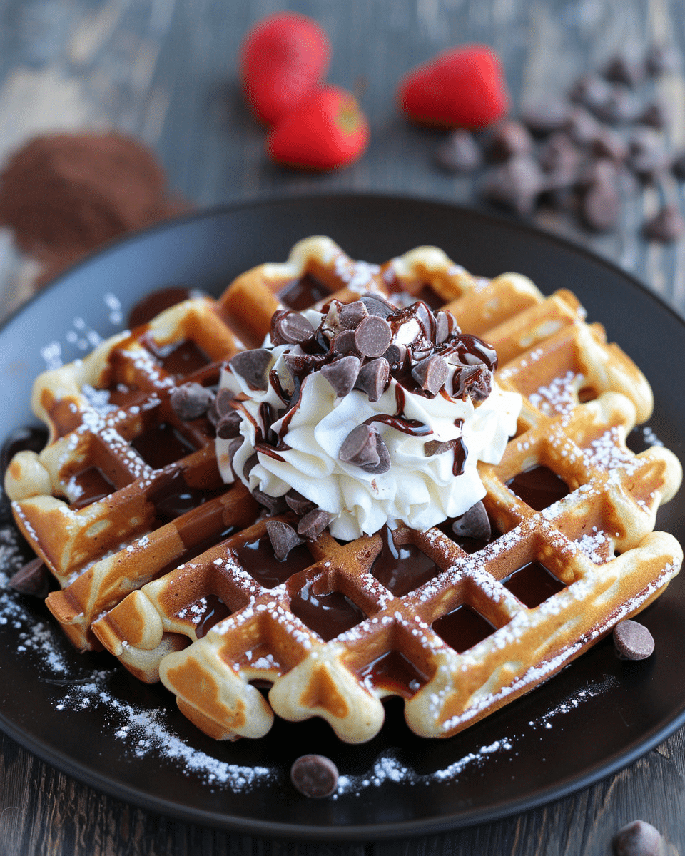 Decadent Chocolate Chip Waffles