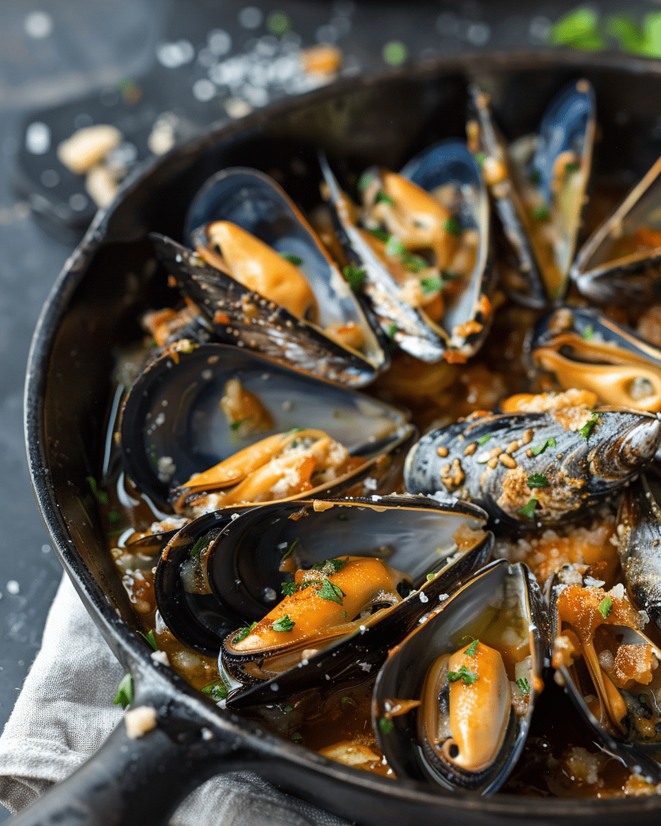 Easy Baked Mussels