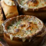 French Onion Soup with Cheesy Bread