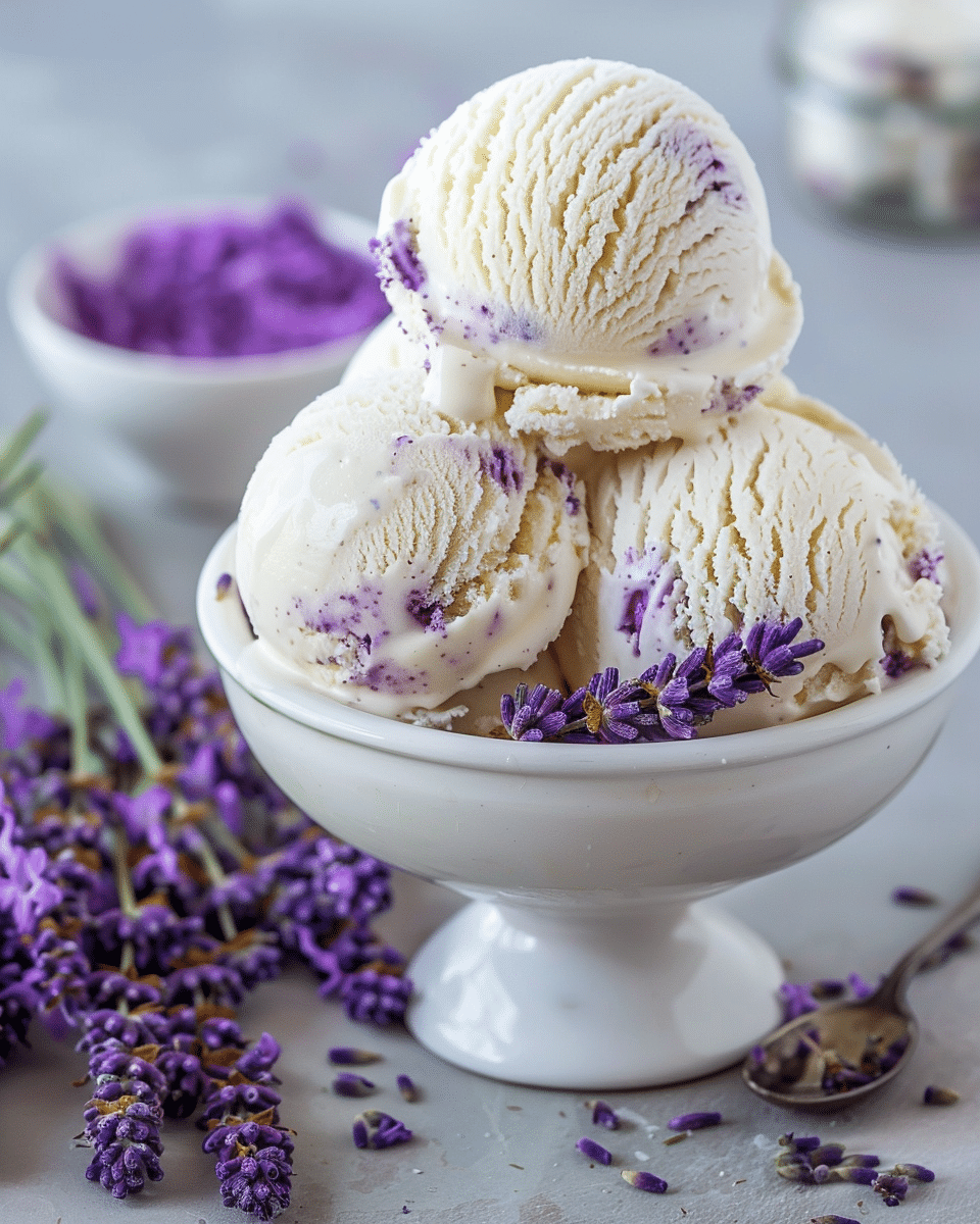 Honey lavender ice cream