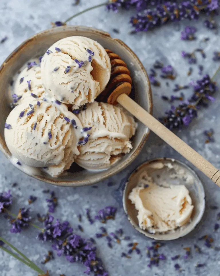 Honey lavender ice cream