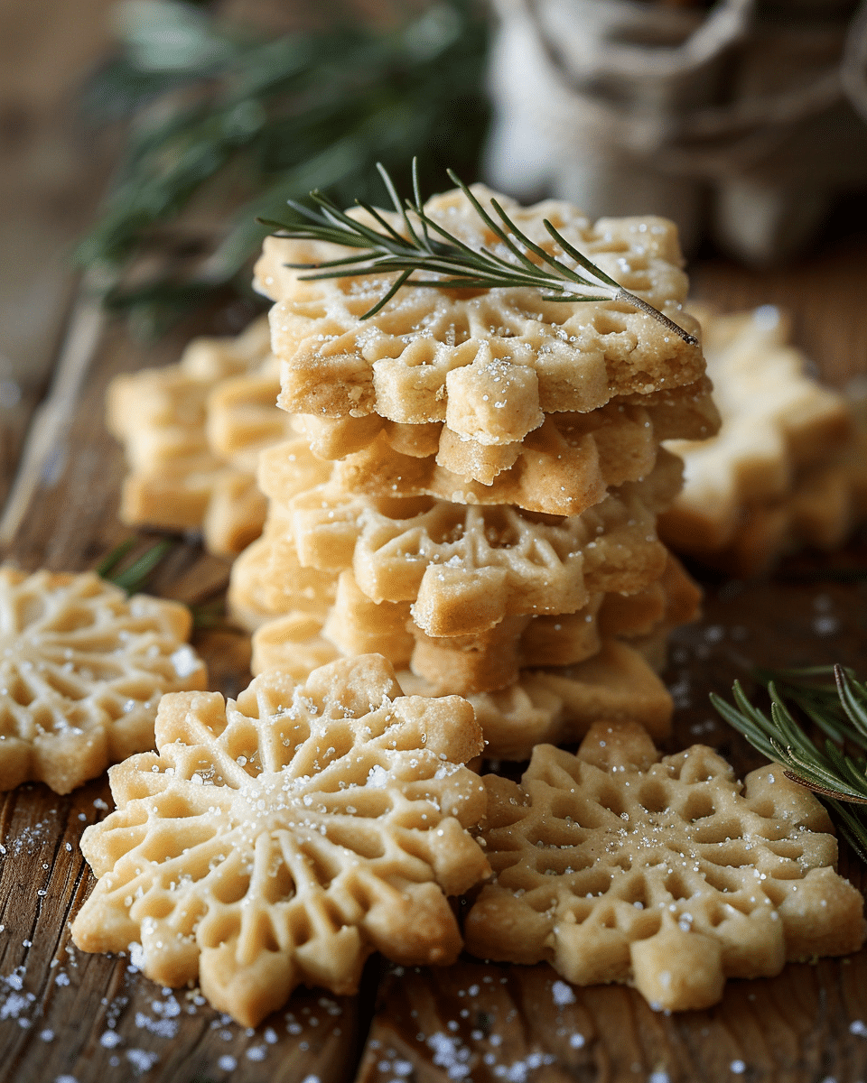 Lemon Rosemary Shortbread Cookies