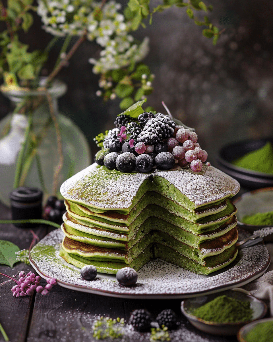 Matcha Green Tea Pancakes