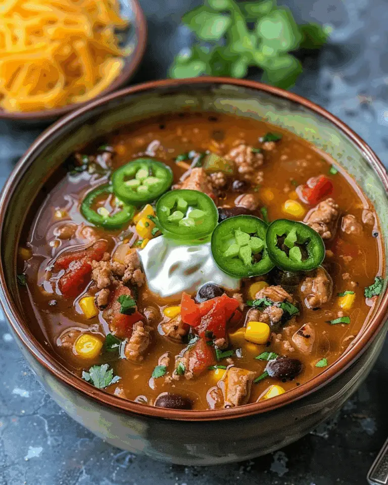 One-Pot Chicken and Beef Taco Soup