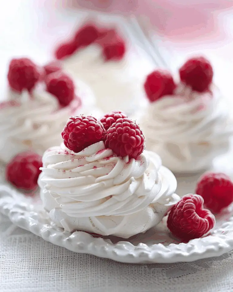 Raspberry Mini Pavlovas