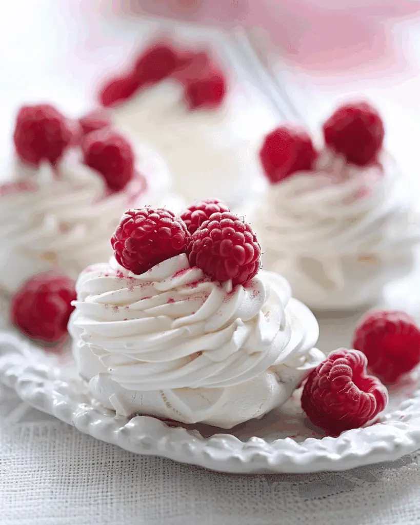 Raspberry Mini Pavlovas