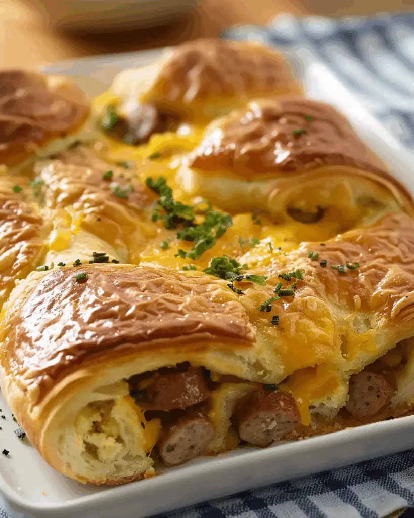 Sausage‑Egg‑Cheddar Crescent Roll Bake