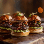 Tangy Beef Sliders with Avocado
