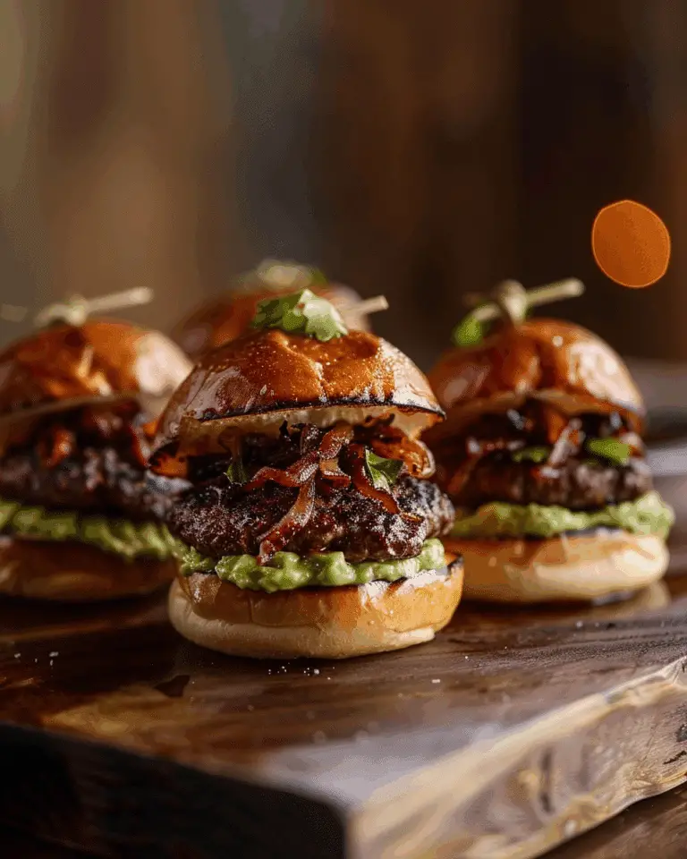 Tangy Beef Sliders with Avocado