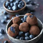 Vegan Chocolate Truffles with Blueberries