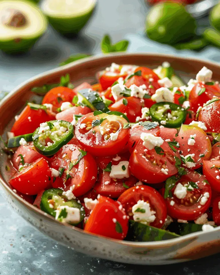 Watermelon Salad with Feta and Tomatoes