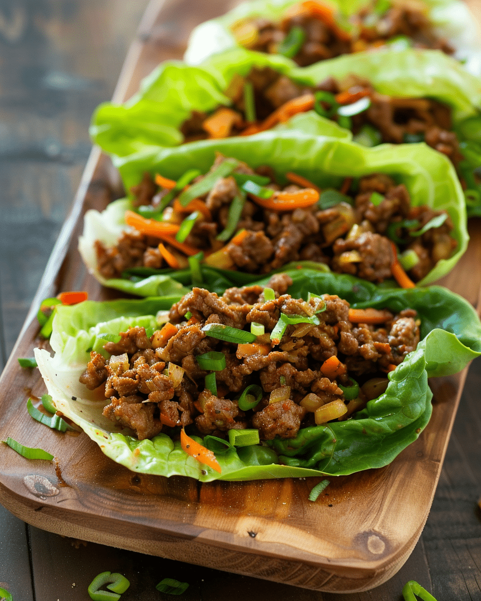 Zesty Beef Lettuce Wraps