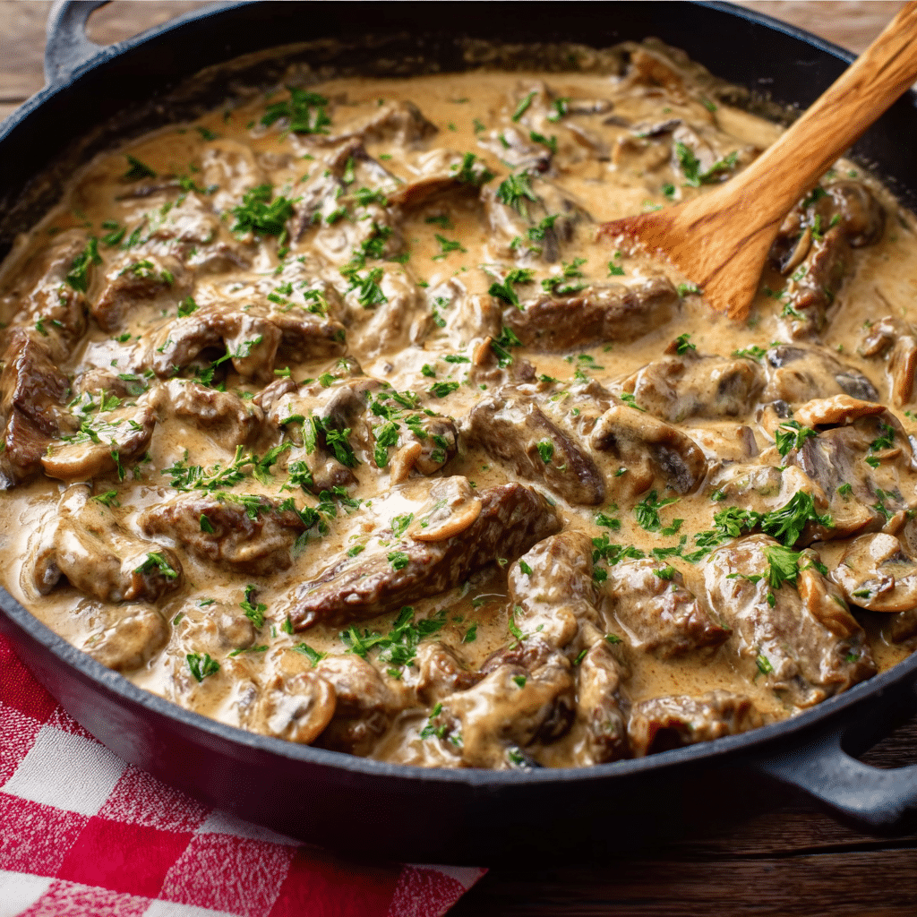 Beef and Mushroom Stroganoff Recipe - Recipe Image