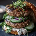 Low FODMAP Lamb Burgers with Tahini Sauce Recipe