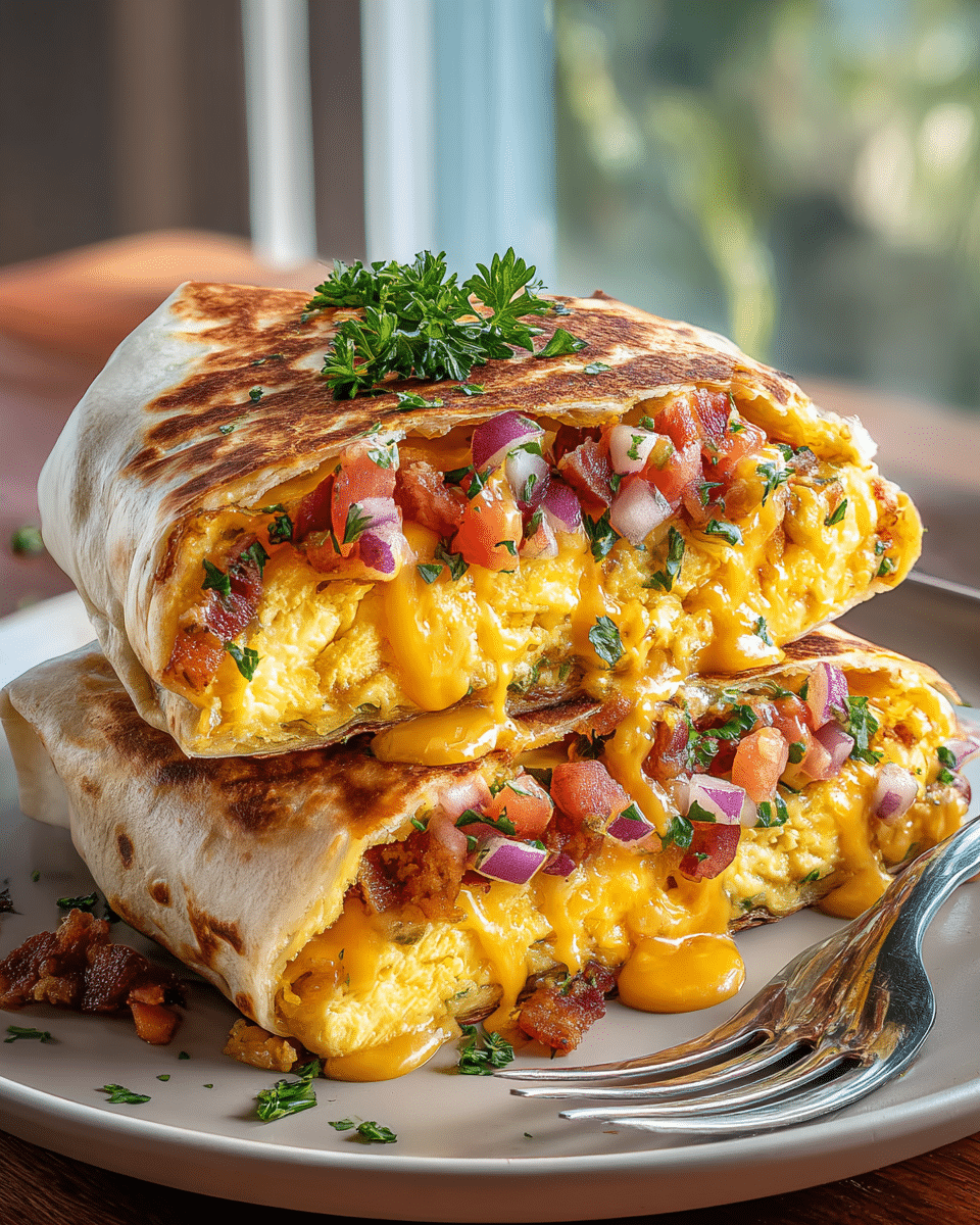 Breakfast Burrito Grilled Cheese