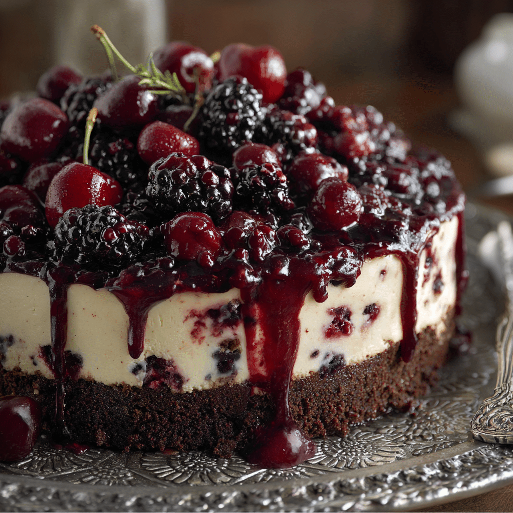 Decadent Black Forest Cheesecake Recipe - Recipe Image
