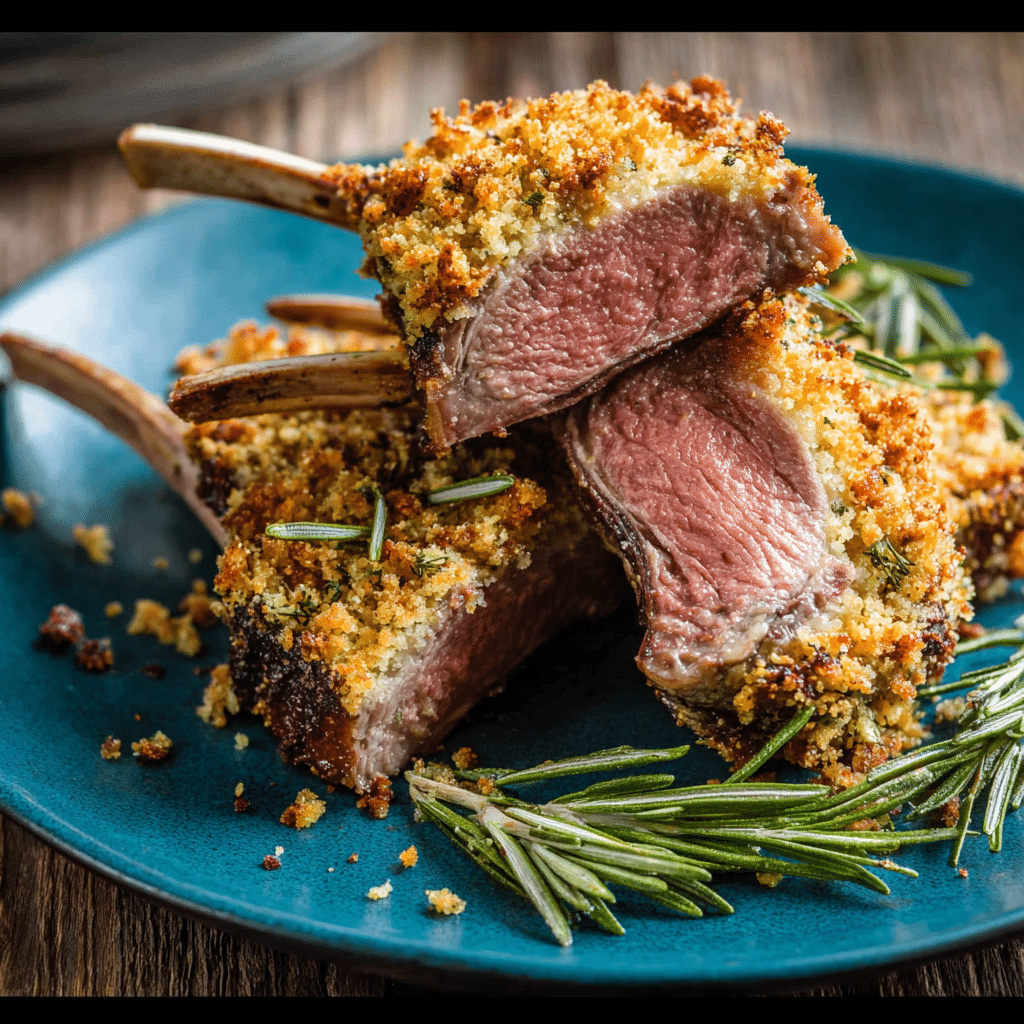 Herb-Crusted Roasted Rack of Lamb Recipe