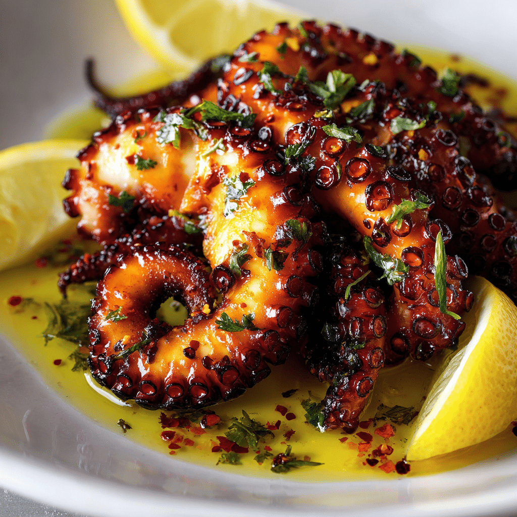 Juicy Grilled Octopus Recipe - Recipe Image
