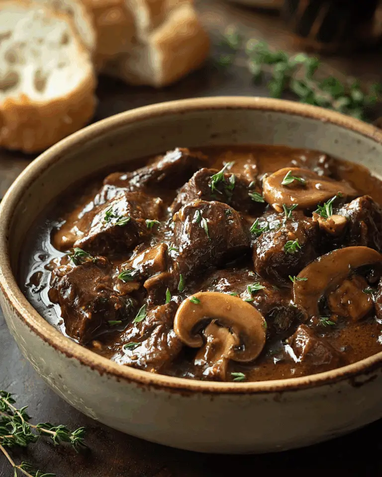 Hearty Slow Cooker Beef & Mushroom Stew Recipe