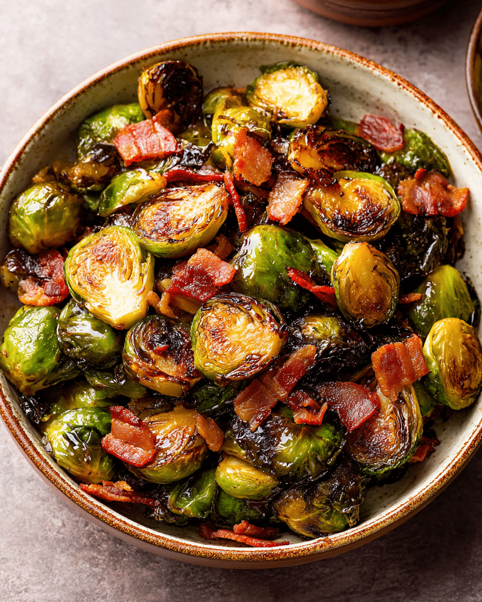 "Maple-Glazed Brussels Sprouts with Beef Recipe