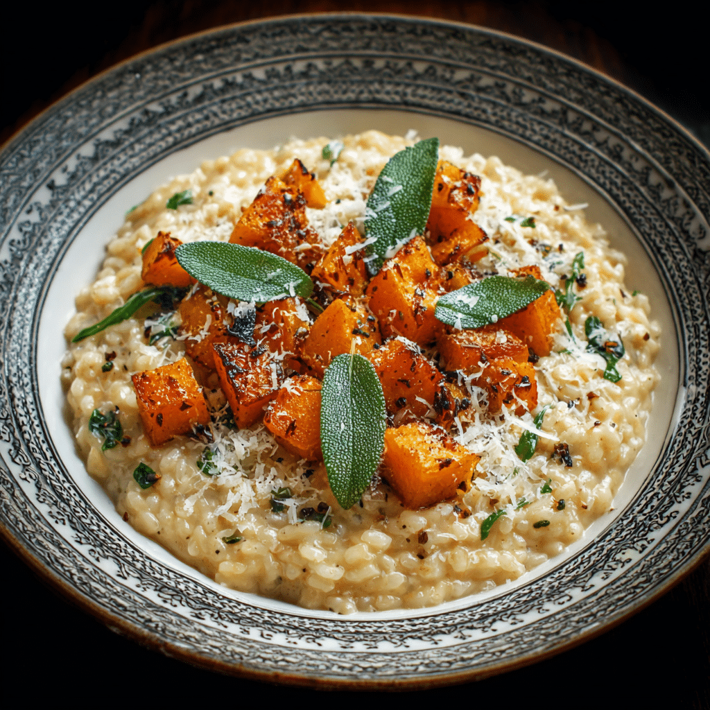Butternut Squash Risotto with Sage and Parmesan Recipe