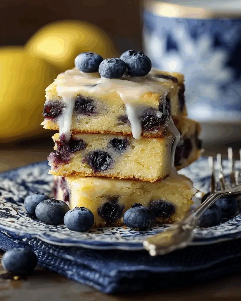 Delicious Blueberry Biscuits with Zesty Lemon Glaze Recipe