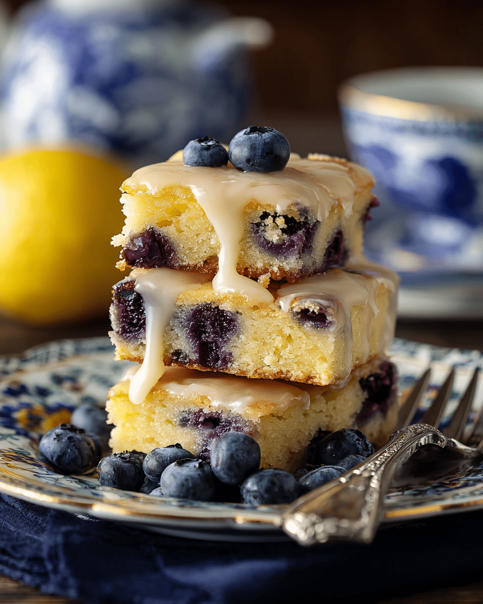 Delicious Blueberry Biscuits with Zesty Lemon Glaze Recipe - Recipe Image