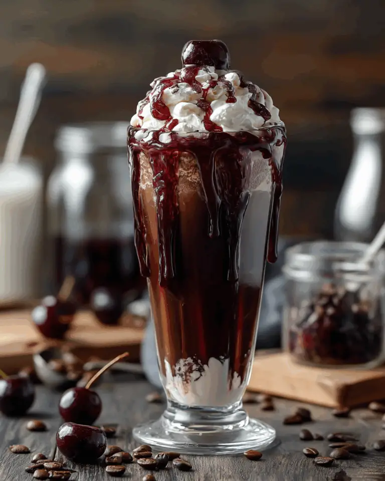 Dark Cherry Mocha Cold with Black Forest Syrup Recipe