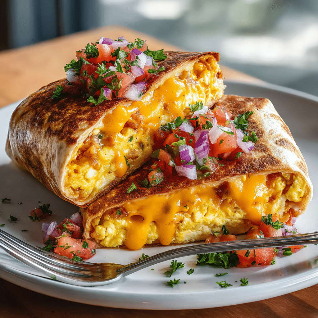 Breakfast Burrito Grilled Cheese "