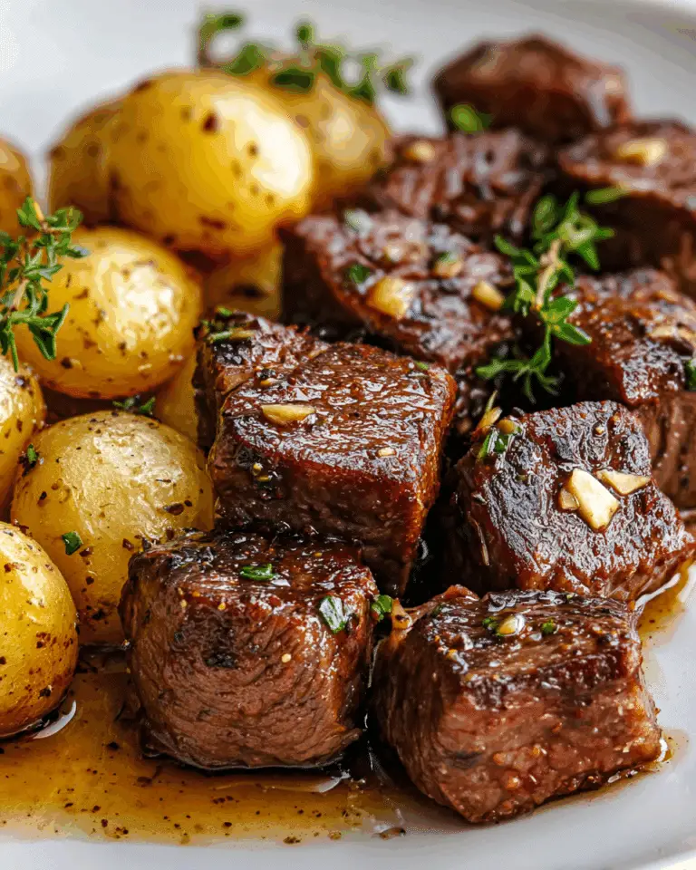 Garlic Butter Steak Bites and Potatoes Recipe