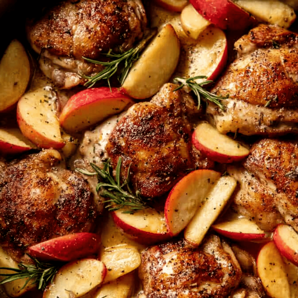 Cider-Glazed Chicken with Roasted Fall Vegetables Recipe