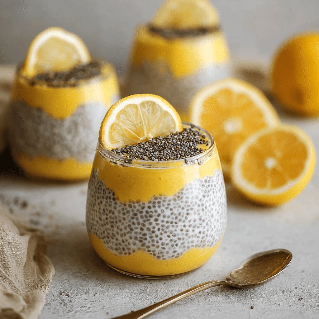 Lemon Cream Chia Pudding with Oat Milk Recipe - Recipe Image