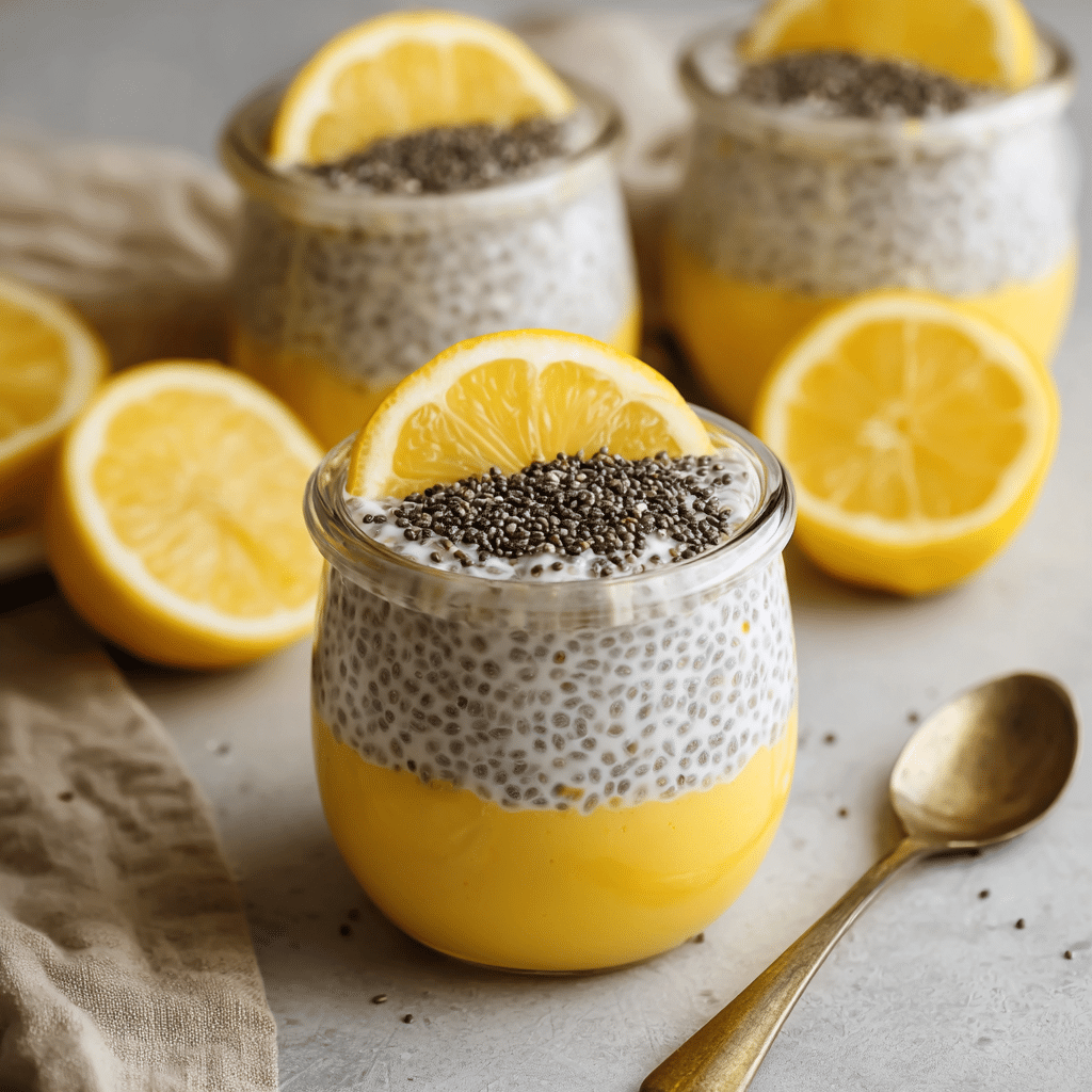Lemon Cream Chia Pudding with Oat Milk Recipe - Recipe Image