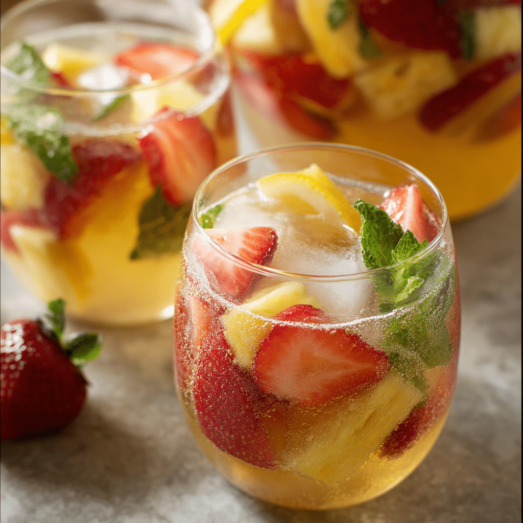 Pineapple Strawberry Sangria Recipe - Recipe Image