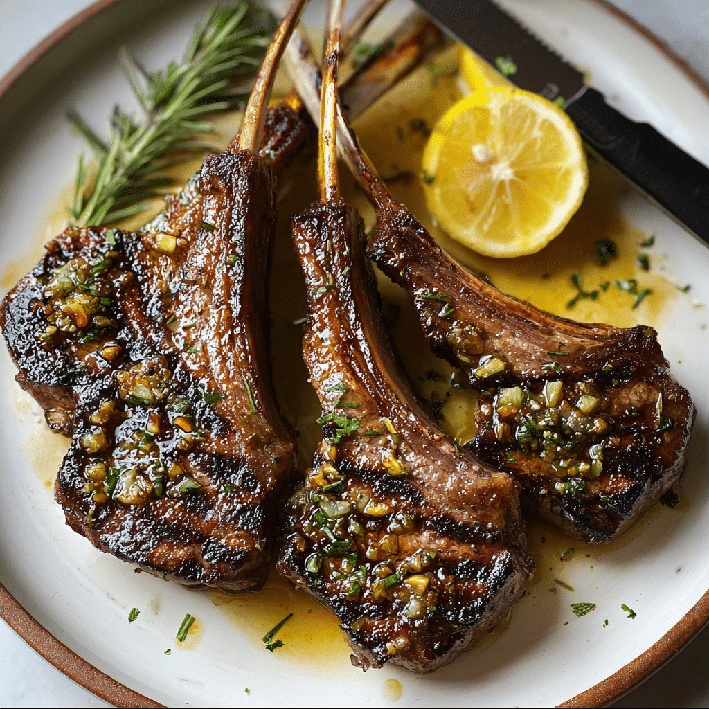 Garlic Butter Lamb Chops Recipe - Recipe Image
