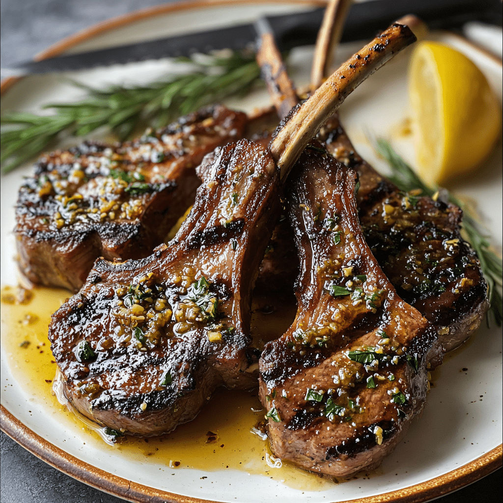 Garlic Butter Lamb Chops Recipe - Recipe Image