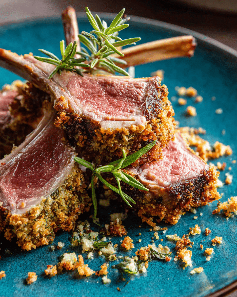 "Herb-Crusted Roasted Rack of Lamb Recipe