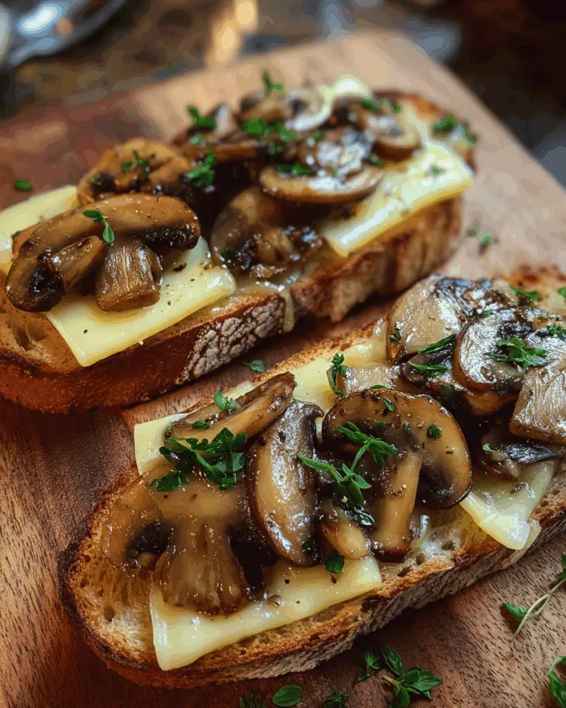 Mushroom Brie Crostini Recipe