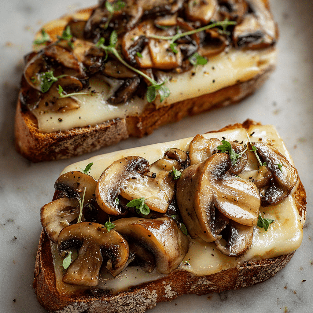 Mushroom Brie Crostini Recipe - Recipe Image