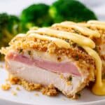 Crispy Creamy Chicken Cordon Bleu with Dijon Sauce Recipe