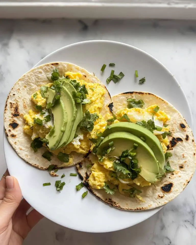 Barley Breakfast Tacos with Scrambled Eggs and Avocado Recipe