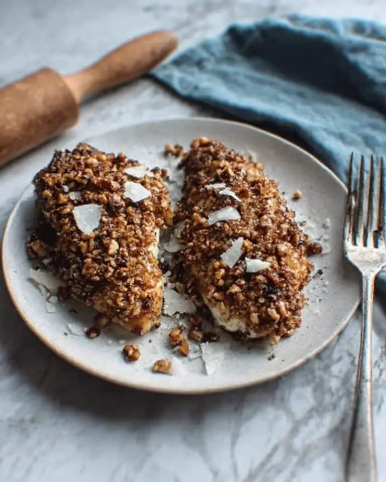 Pecan Chicken with Blue Cheese Sauce Recipe