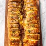 French Dip Pull Apart Bread with Roast Beef and Cheese Recipe