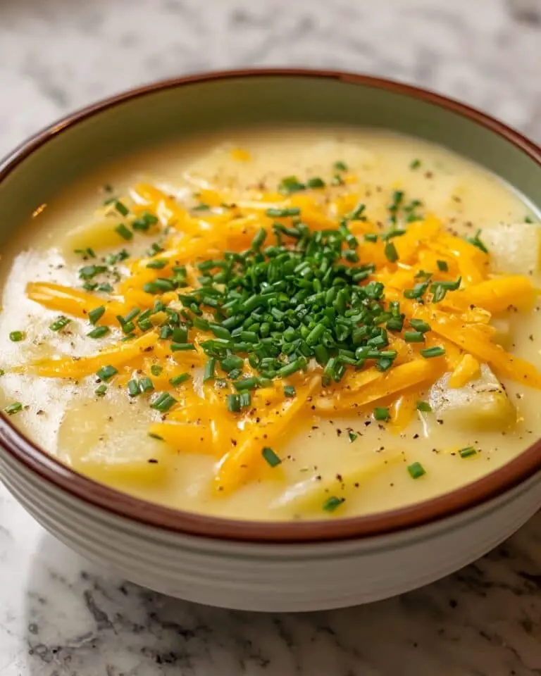 Cheddar Garlic Herb Potato Soup Recipe