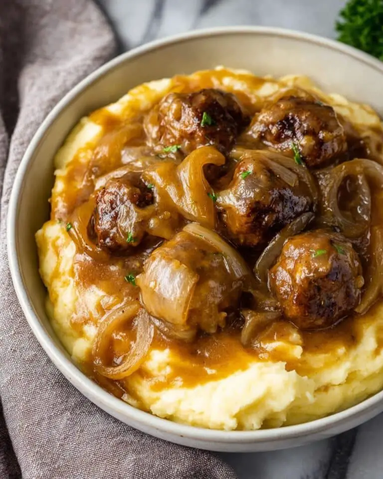 French Onion Meatballs in Crock Pot Recipe