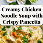 Creamy Chicken Noodle Soup with Pancetta Recipe