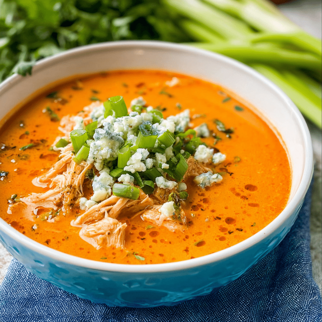 Buffalo Blue Cheese Chicken Soup Recipe - Recipe Image