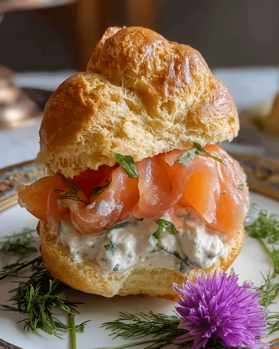 Savoury Choux Buns with Smoked Salmon Recipe
