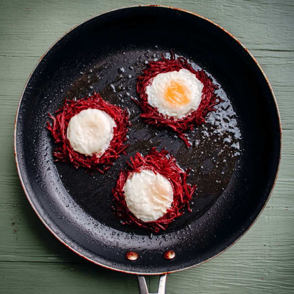 Beet & Goat Cheese Latkes Recipe - Recipe Image