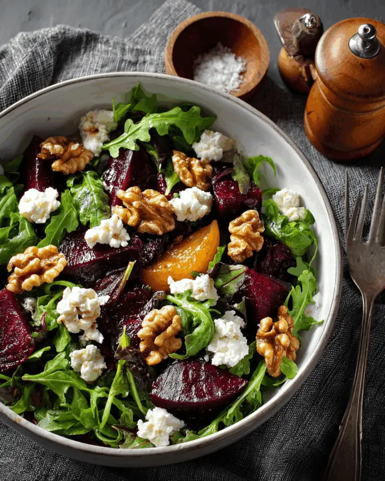 Roasted Beetroot Salad with Feta and Walnuts Recipe